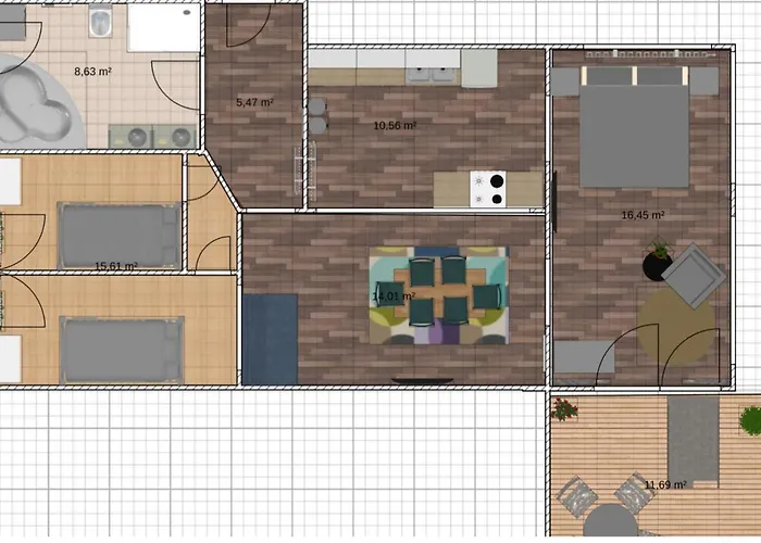 Humboldt 3 Schlafzimmer,wifi, Netflix Parken, Terrasse, Klimatisiert, Naehe Zentrum * Jena